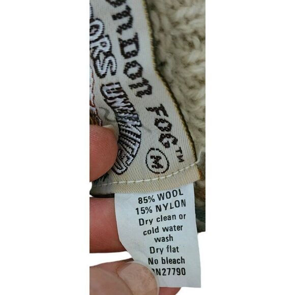 Vintage London Fog Zip Up Cardigan Sweater Mens M Beige Grandpa - Picture 7 of 7